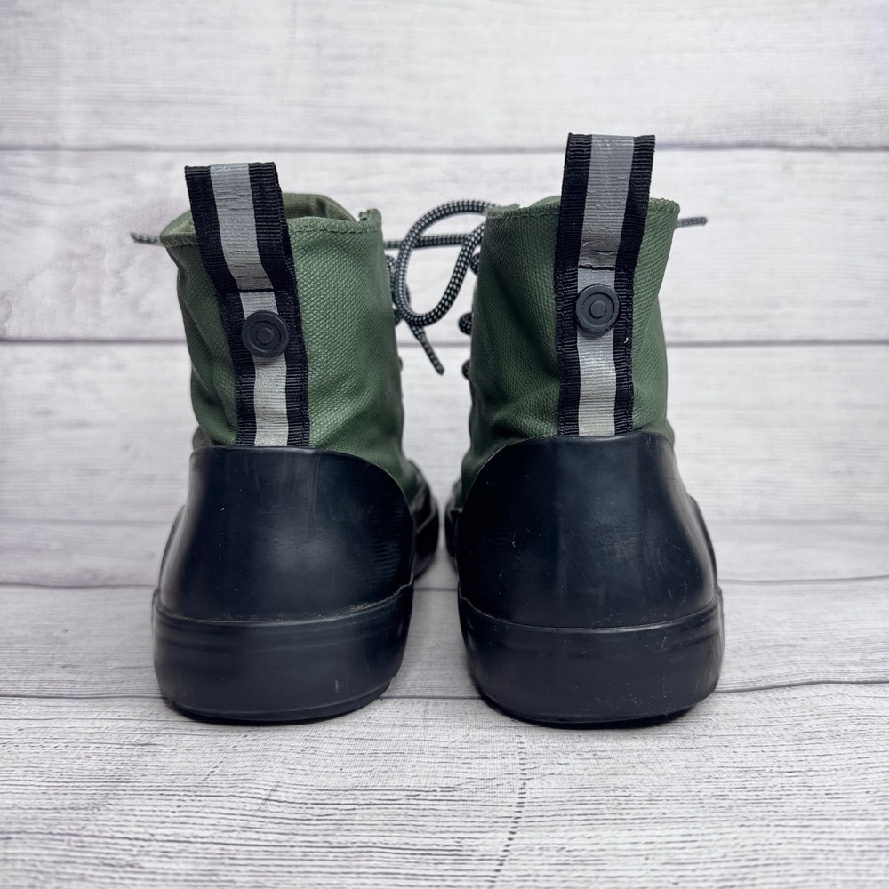 Hunter Olive Green Black High Top Sneaker Boots Womens 7.5 Mens 5.5 - Picture 2 of 7